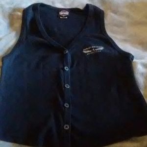 Women's Black HD button up tank